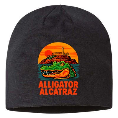 Retro Alligator Alcatraz Sustainable Beanie
