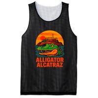 Retro Alligator Alcatraz Mesh Reversible Basketball Jersey Tank