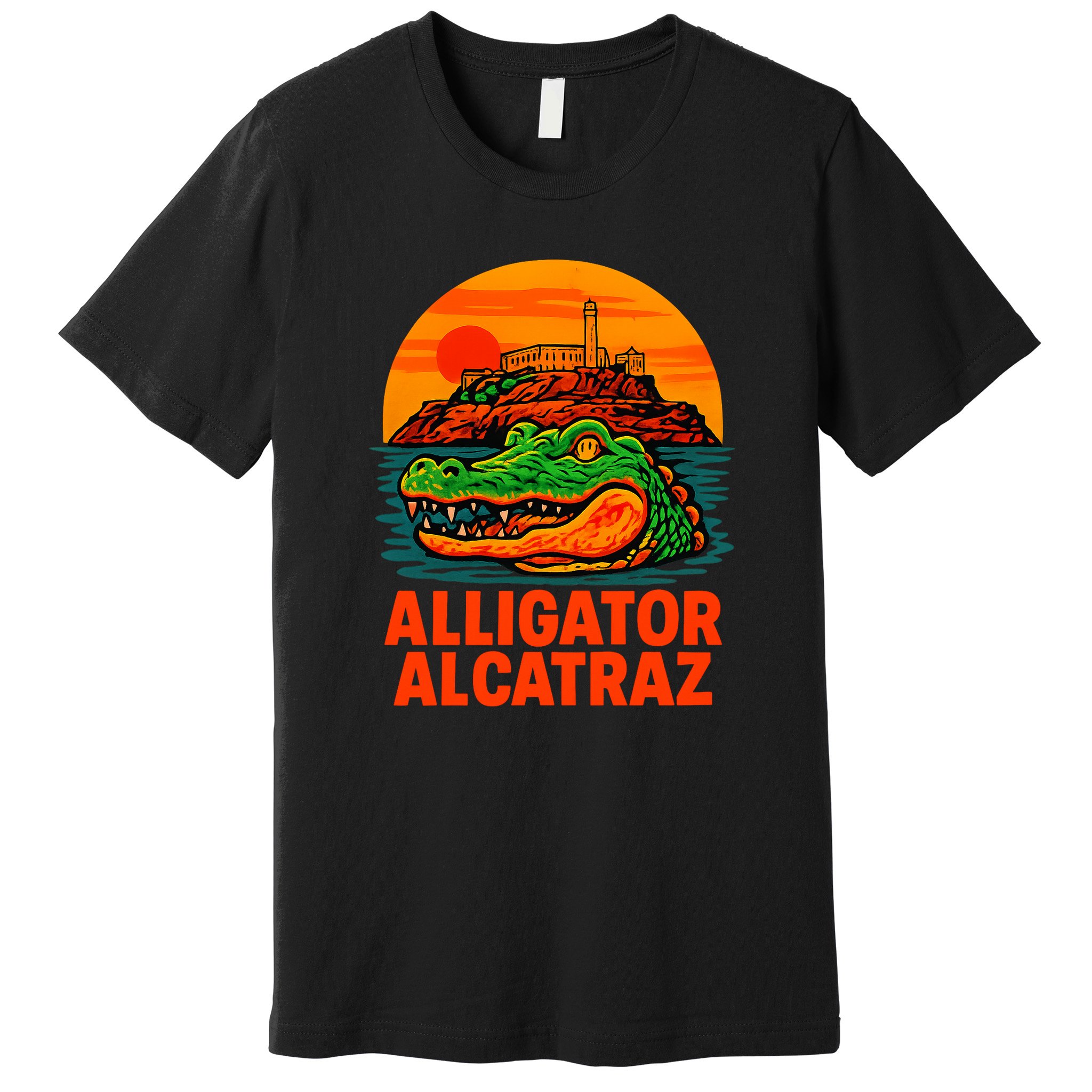 Retro Alligator Alcatraz Premium T-Shirt