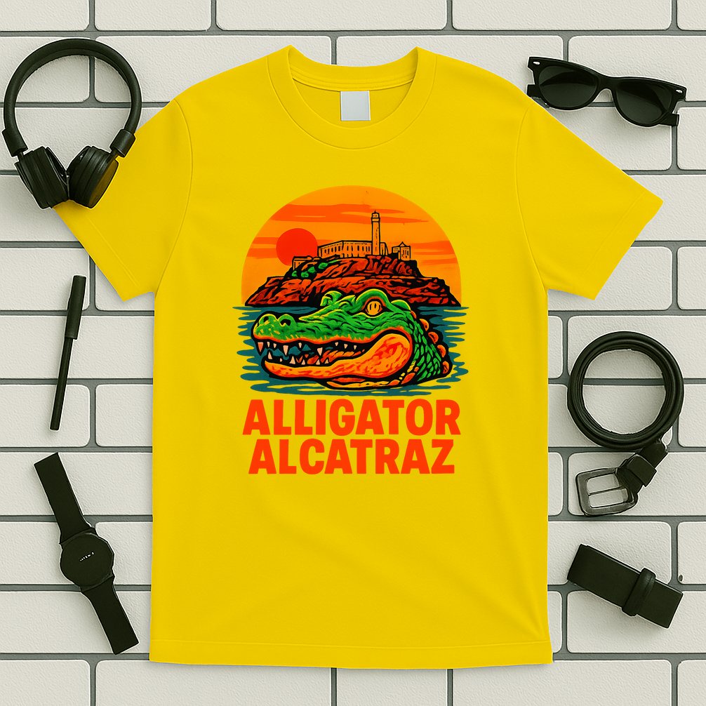 Retro Alligator Alcatraz T-Shirt