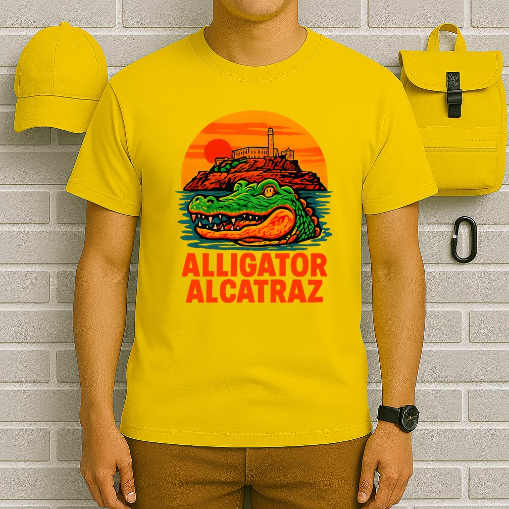 Retro Alligator Alcatraz T-Shirt