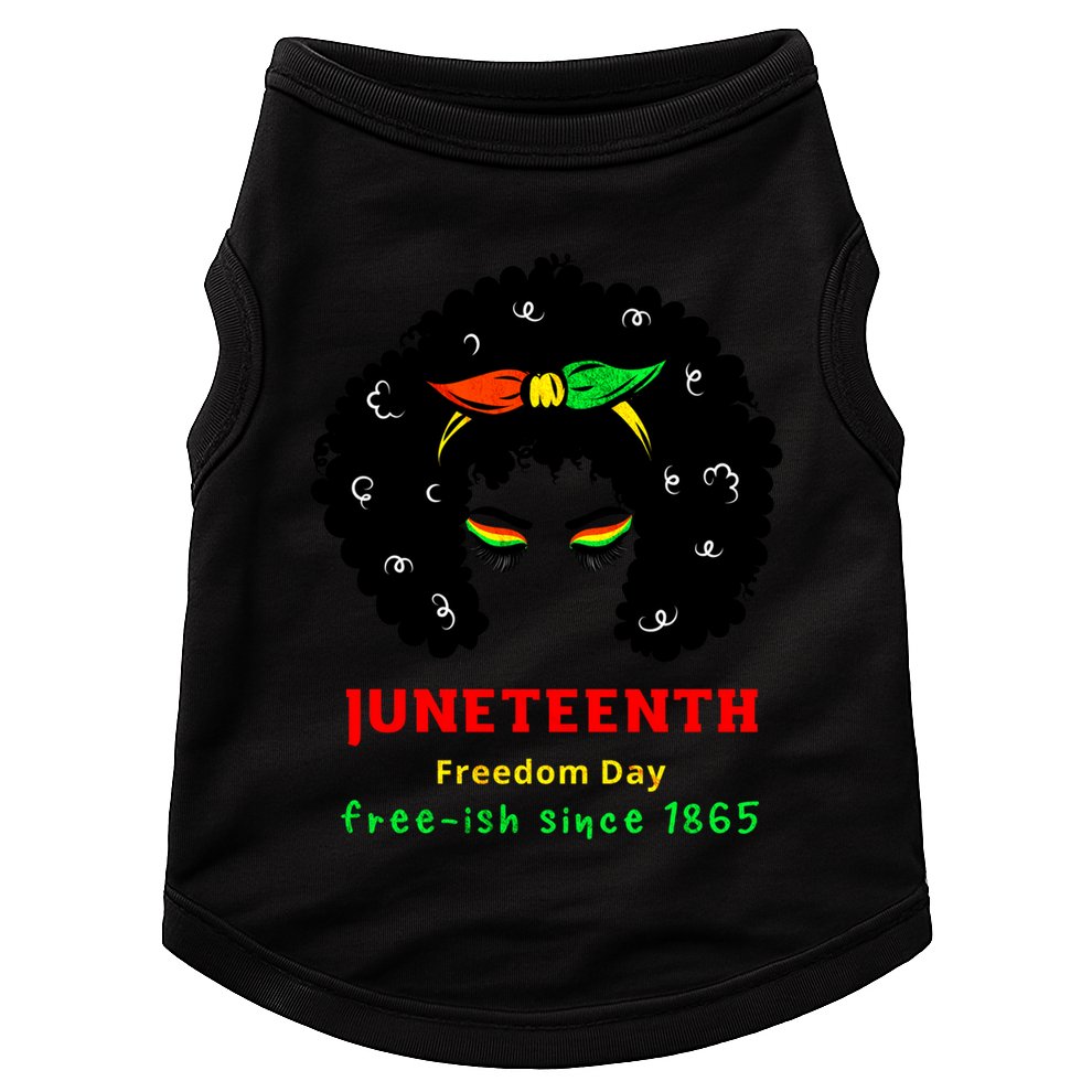 Retro African American Black Ecipation Day Freeish Funny Gift Doggie Tank