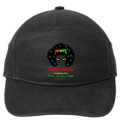 Retro African American Black Ecipation Day Freeish Funny Gift 7-Panel Snapback Hat
