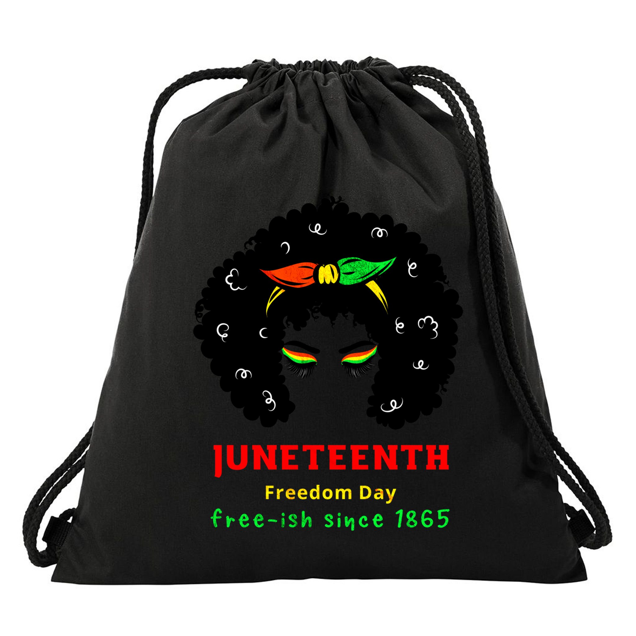 Retro African American Black Ecipation Day Freeish Funny Gift Drawstring Bag