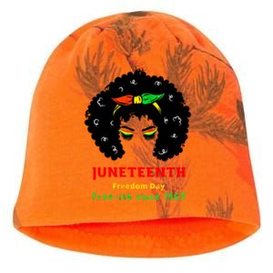 Retro African American Black Ecipation Day Freeish Funny Gift Kati - Camo Knit Beanie