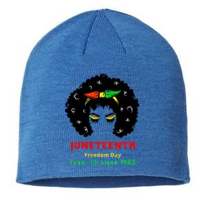 Retro African American Black Ecipation Day Freeish Funny Gift Sustainable Beanie