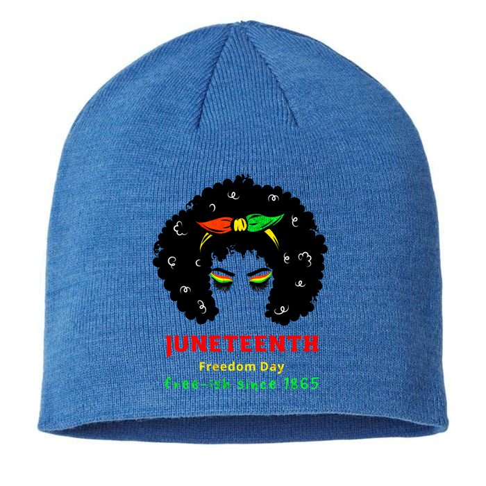 Retro African American Black Ecipation Day Freeish Funny Gift Sustainable Beanie