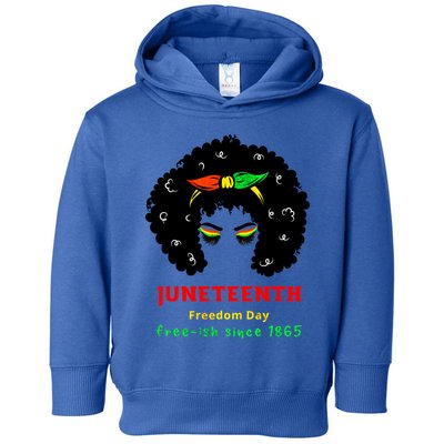 Retro African American Black Ecipation Day Freeish Funny Gift Toddler Hoodie