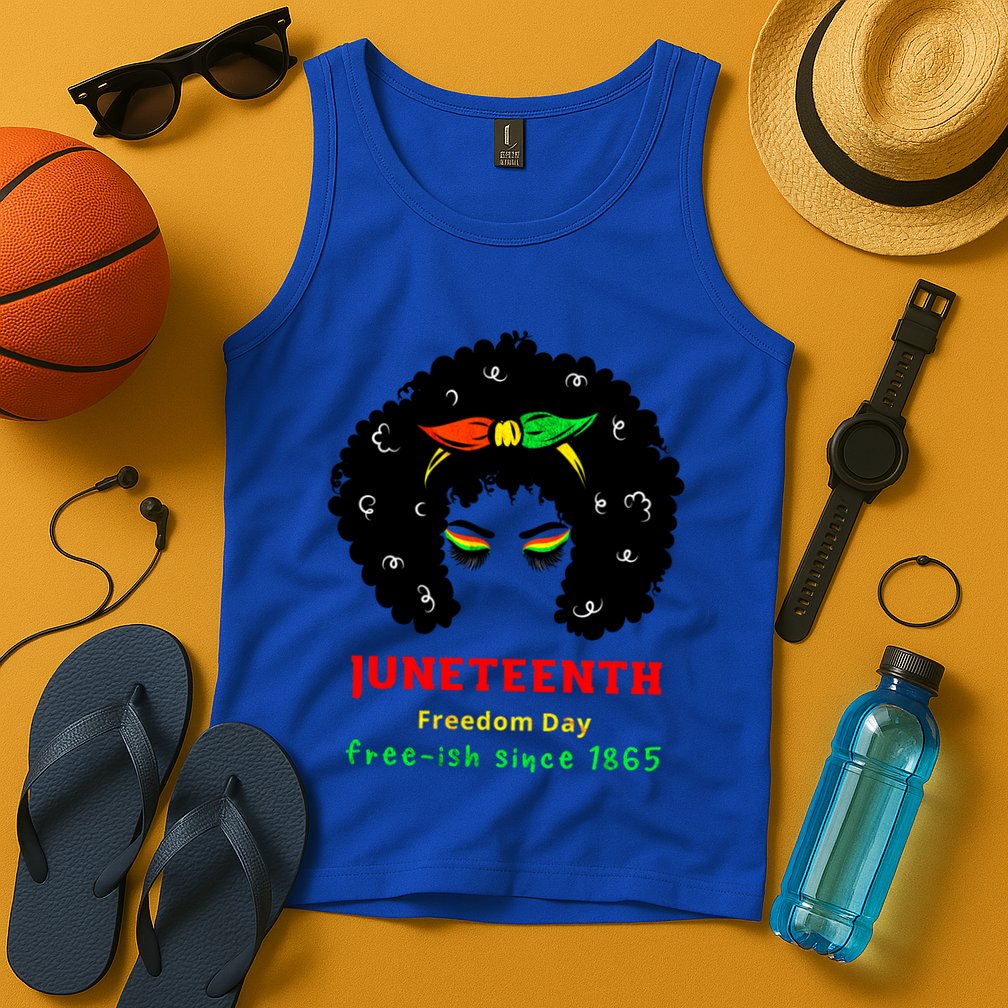 Retro African American Black Ecipation Day Freeish Funny Gift Tank Top