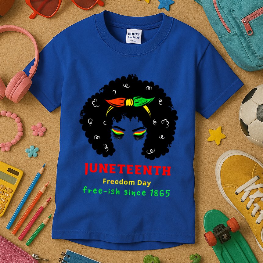 Retro African American Black Ecipation Day Freeish Funny Gift Kids T-Shirt