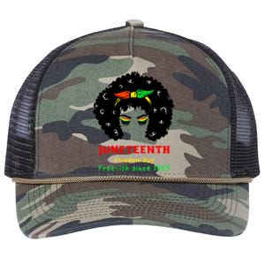 Retro African American Black Ecipation Day Freeish Funny Gift Retro Rope Trucker Hat Cap