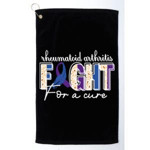 Rheumatoid Arthritis Awareness Ribbon Family Support Meaningful Gift Platinum Collection Golf Towel