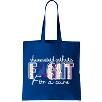 Rheumatoid Arthritis Awareness Ribbon Family Support Meaningful Gift Tote Bag