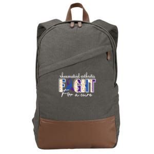 Rheumatoid Arthritis Awareness Ribbon Family Support Meaningful Gift Cotton Canvas Backpack