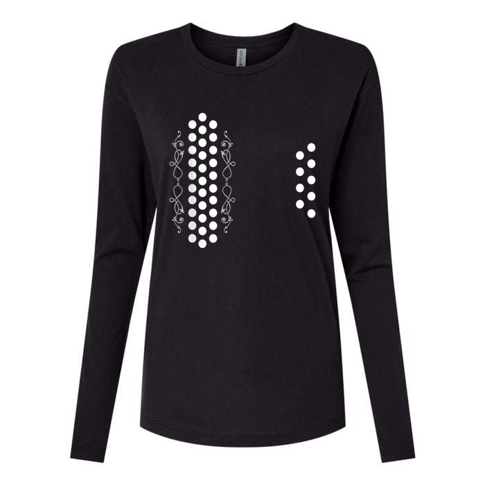 Retro Air Accordion Player Choir Musician Men Women Womens Cotton Relaxed Long Sleeve T-Shirt