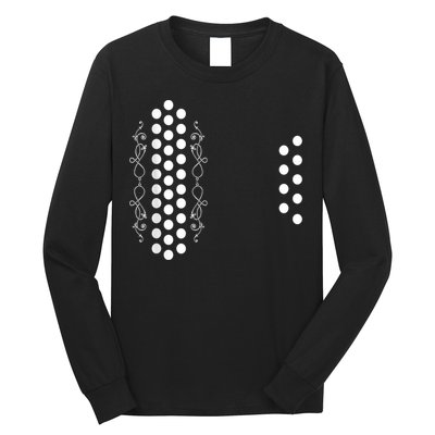 Retro Air Accordion Player Choir Musician Men Women Long Sleeve Shirt