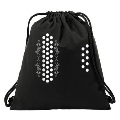 Retro Air Accordion Player Choir Musician Men Women Drawstring Bag