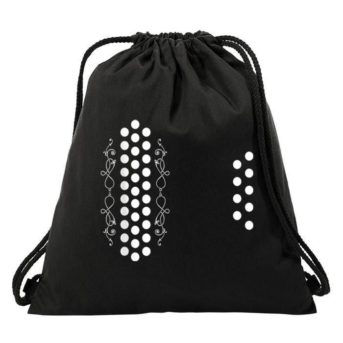 Retro Air Accordion Player Choir Musician Men Women Drawstring Bag