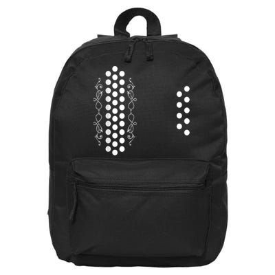 Retro Air Accordion Player Choir Musician Men Women 16 in Basic Backpack