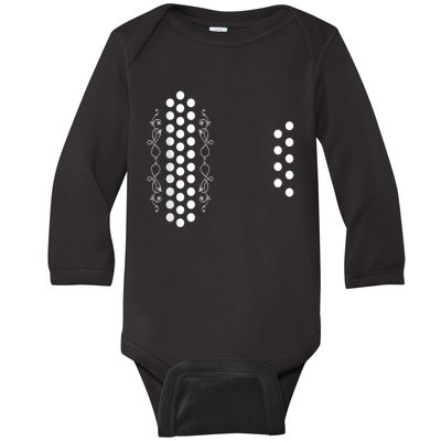 Retro Air Accordion Player Choir Musician Men Women Baby Long Sleeve Bodysuit