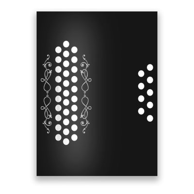 Retro Air Accordion Player Choir Musician Men Women Poster