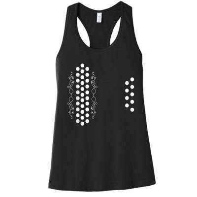 Retro Air Accordion Player Choir Musician Men Women Women's Racerback Tank