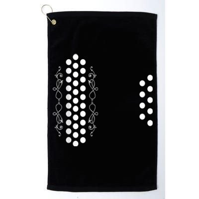 Retro Air Accordion Player Choir Musician Men Women Platinum Collection Golf Towel