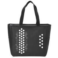 Retro Air Accordion Player Choir Musician Men Women Zip Tote Bag