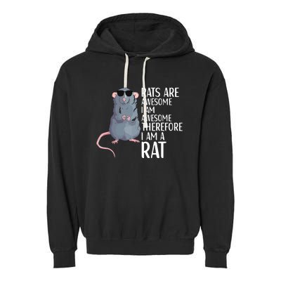 Rats Are Awesome Funny Rat Lover Apparel Garment-Dyed Fleece Hoodie