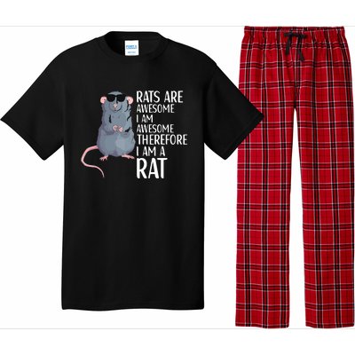 Rats Are Awesome Funny Rat Lover Apparel Pajama Set