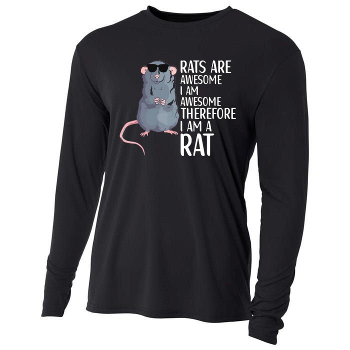 Rats Are Awesome Funny Rat Lover Apparel Cooling Performance Long Sleeve Crew