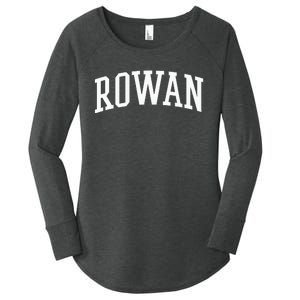 Rowan Athletic Arch College University Alumni Women's Perfect Tri Tunic Long Sleeve Shirt