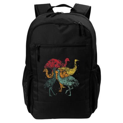 Retro Australian Animal Emu Lover Flightless Bird Emu Daily Commute Backpack