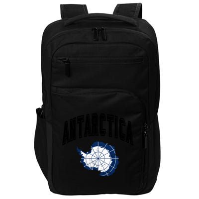 Retro Antarctica Athletic Map And Flag Gift Impact Tech Backpack