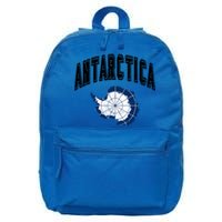 Retro Antarctica Athletic Map And Flag Gift 16 in Basic Backpack