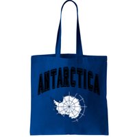 Retro Antarctica Athletic Map And Flag Gift Tote Bag