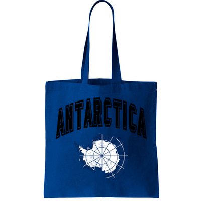 Retro Antarctica Athletic Map And Flag Gift Tote Bag