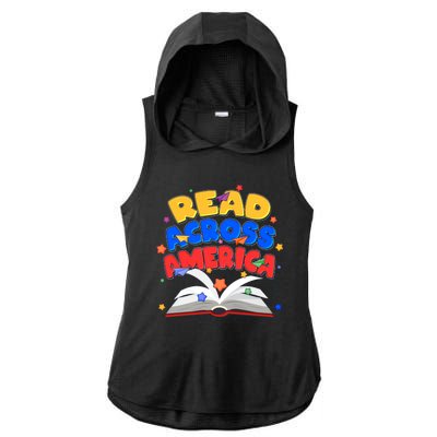 Read Across America Book Lover Ladies PosiCharge Tri-Blend Wicking Draft Hoodie Tank