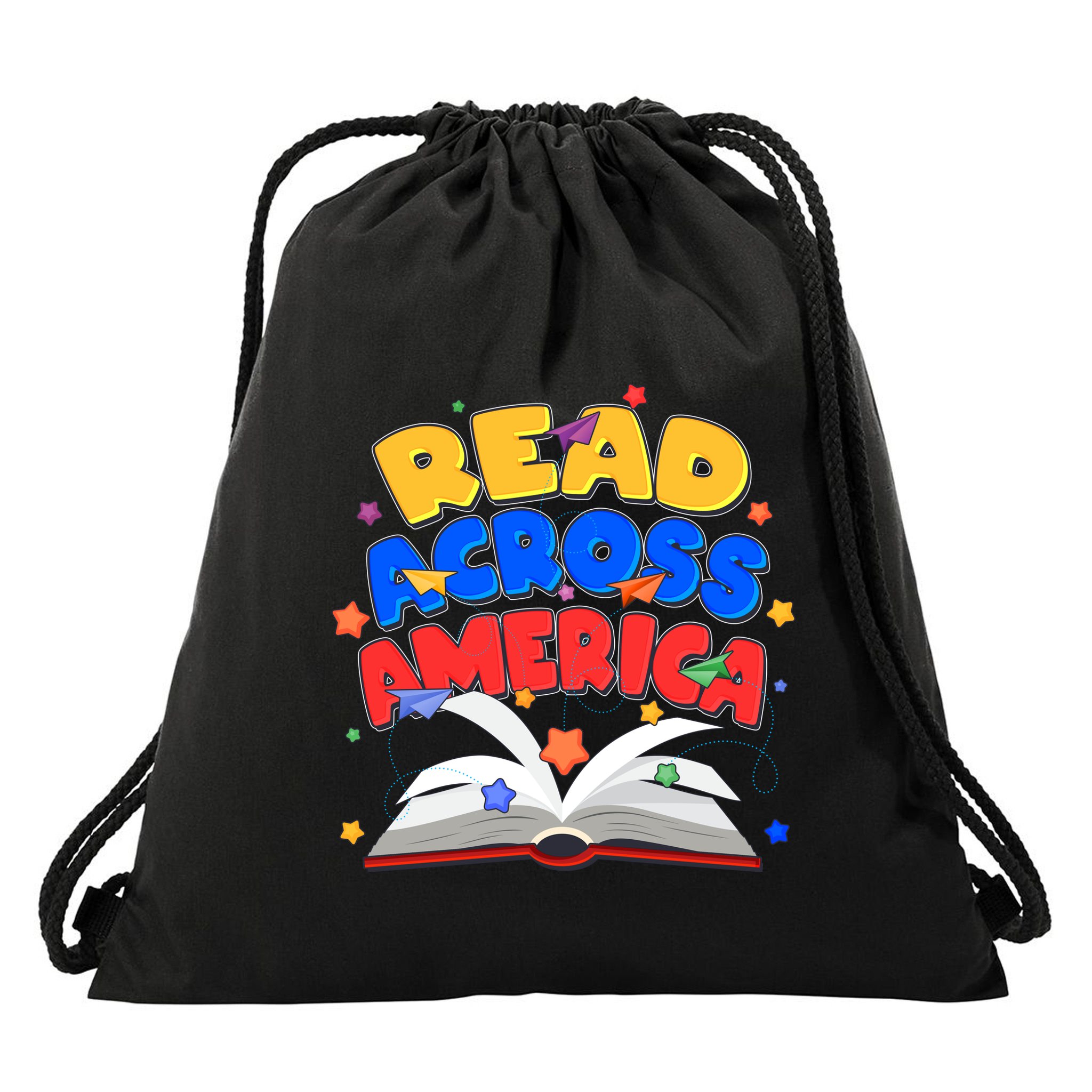 Read Across America Book Lover Drawstring Bag