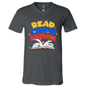 Read Across America Book Lover V-Neck T-Shirt