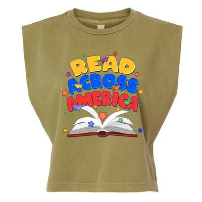 Read Across America Book Lover Garment-Dyed Women's Muscle Tee