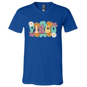 Retro Astrology August September Birthday Zodiac Sign Virgo Great Gift V-Neck T-Shirt