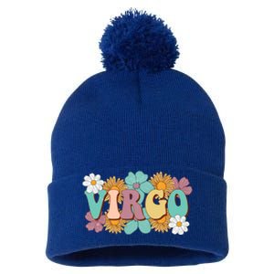 Retro Astrology August September Birthday Zodiac Sign Virgo Great Gift Pom Pom 12in Knit Beanie