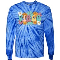 Retro Astrology August September Birthday Zodiac Sign Virgo Great Gift Tie-Dye Long Sleeve Shirt