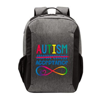 Retro Autism Acceptance Red Instead Autism Vector Backpack