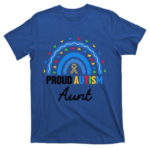 Rainbow Autism Awareness Aunt Nephew Niece Proud Autism Aunt Gift T-Shirt