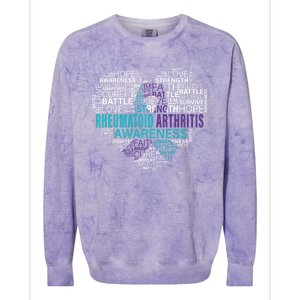 Rheumatoid Arthritis Awareness Hope Support Strong Warrior Meaningful Gift Colorblast Crewneck Sweatshirt