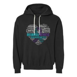 Rheumatoid Arthritis Awareness Hope Support Strong Warrior Meaningful Gift Garment-Dyed Fleece Hoodie