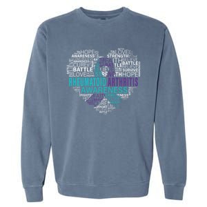 Rheumatoid Arthritis Awareness Hope Support Strong Warrior Meaningful Gift Garment-Dyed Sweatshirt