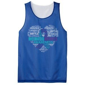 Rheumatoid Arthritis Awareness Hope Support Strong Warrior Meaningful Gift Mesh Reversible Basketball Jersey Tank